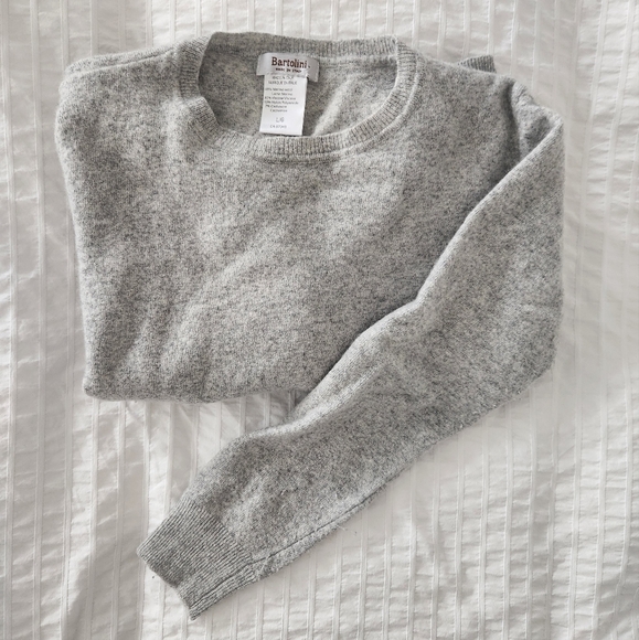 Bartolini | Grey Sweater Crew Neck Italy Merino Wool - Picture 4 of 6